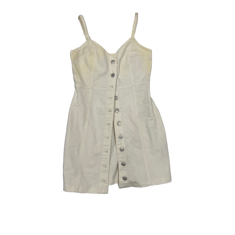 Forever 21 off-white denim button-down dress